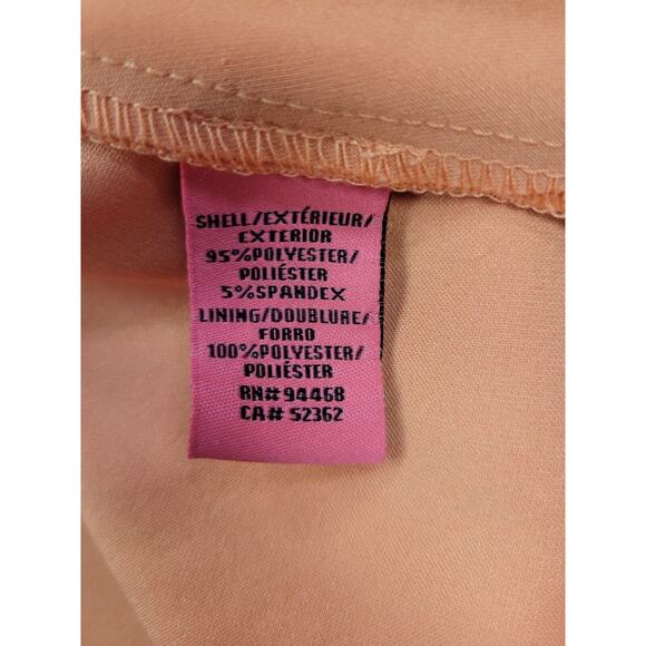 Betsey Johnson Faux Wrap Coral A-Line Dress Dreamsicle Orange Sleeveless Size 4 - Picture 2 of 4